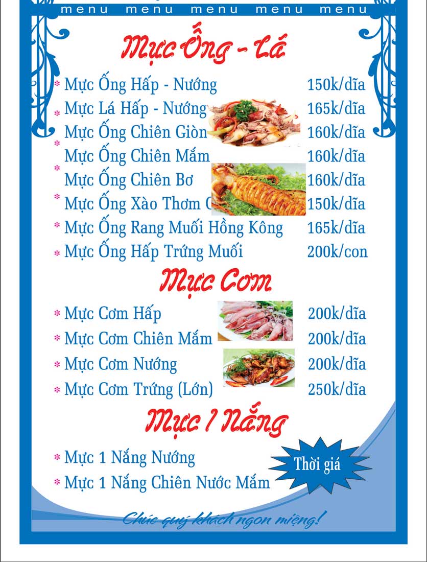 Menu Gỏi Cá Bé Vân - Nguyễn Tri Phương 10 