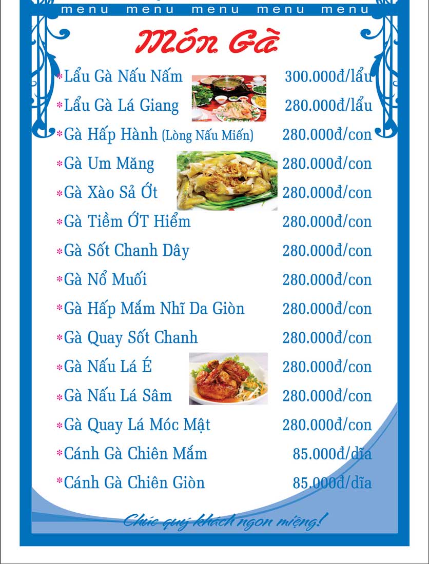 Menu Gỏi Cá Bé Vân - Nguyễn Tri Phương 5 