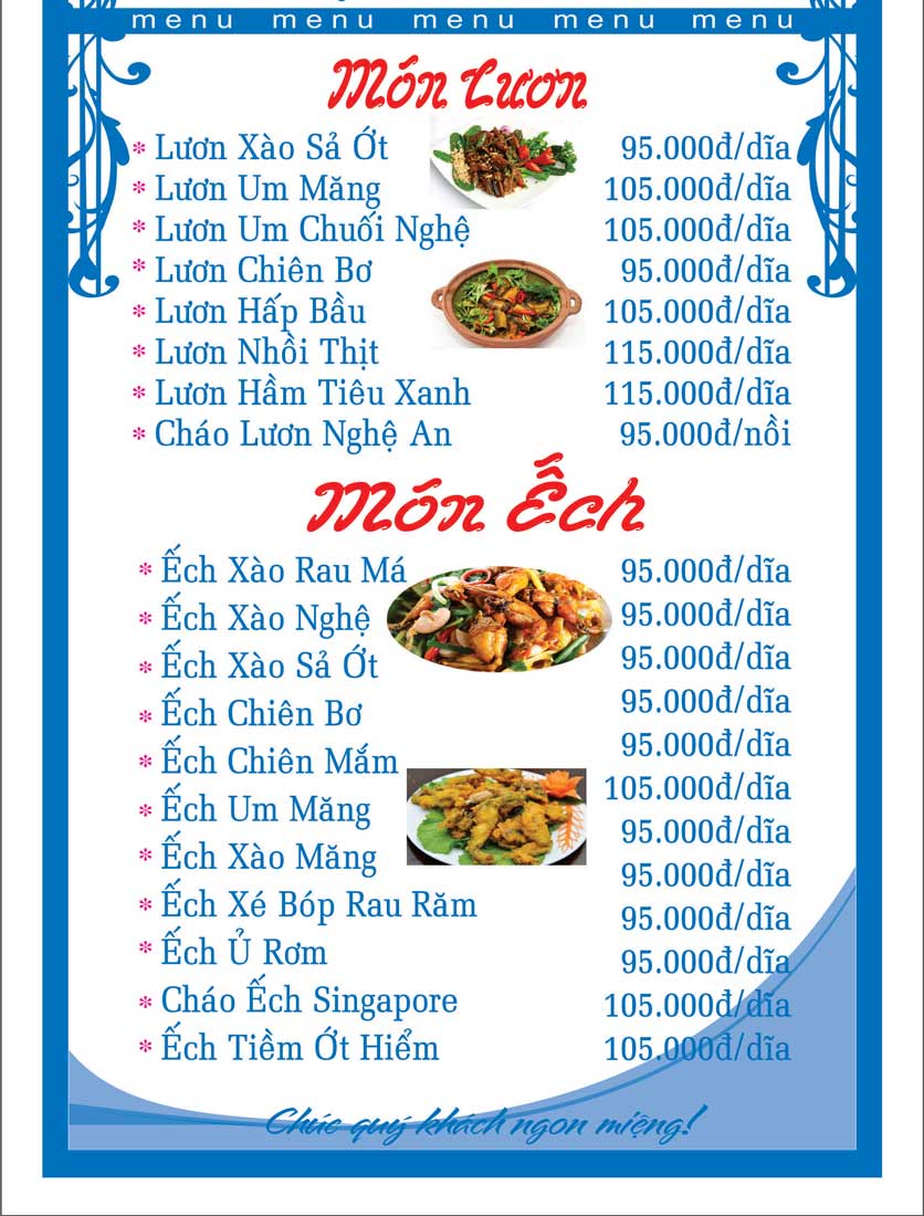 Menu Gỏi Cá Bé Vân - Nguyễn Tri Phương 6 