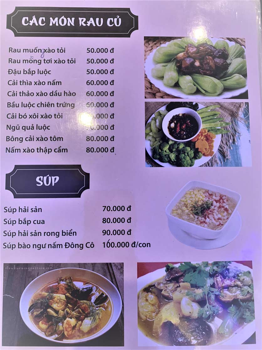 Menu Hải Sản Sông Hàn - Trần Hưng Đạo 2