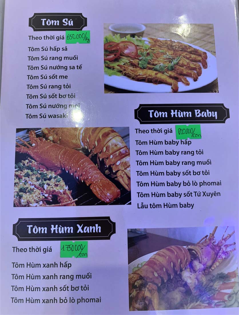 Menu Hải Sản Sông Hàn - Trần Hưng Đạo 4