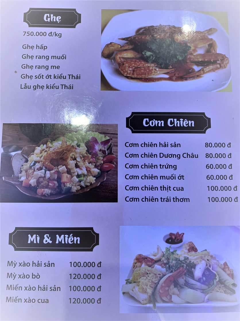 Menu Hải Sản Sông Hàn - Trần Hưng Đạo 8