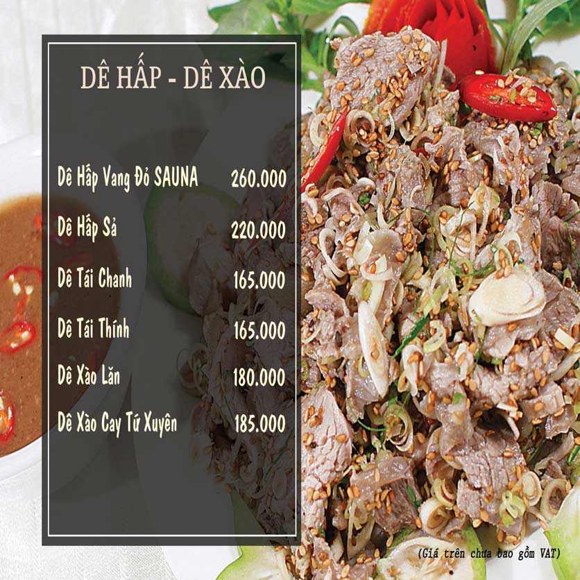Menu Hao Yang - Dê Quảng Đông - Nguyễn Thị Định 4