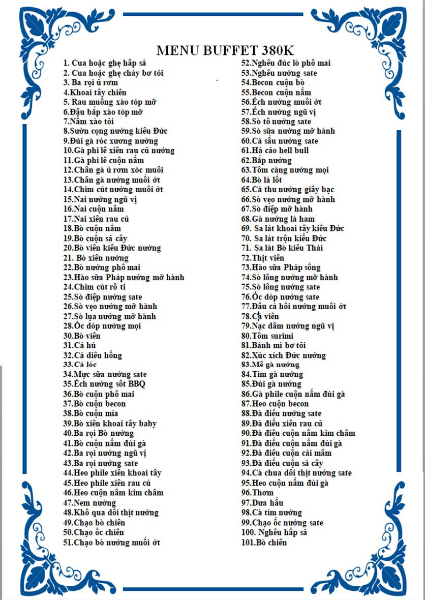 Menu Hell Bull 3 - Lý Tự Trọng 2