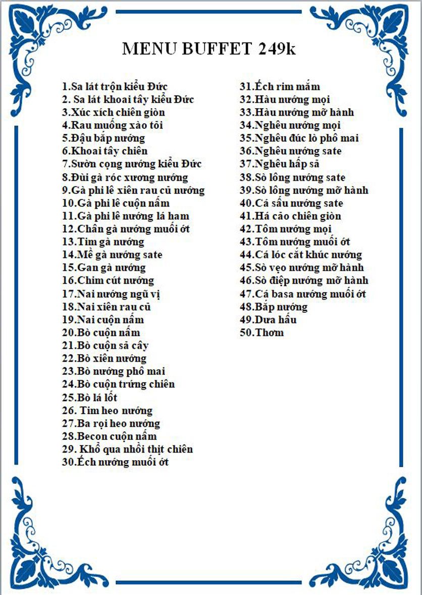 Menu Hell Bull 3 - Lý Tự Trọng 1