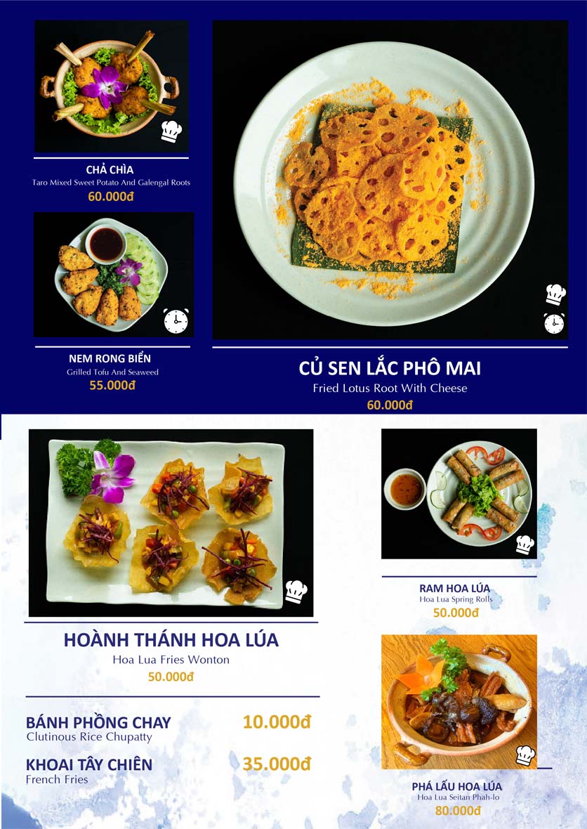 Menu Hoa Lúa Chay - Đảo Xanh 2