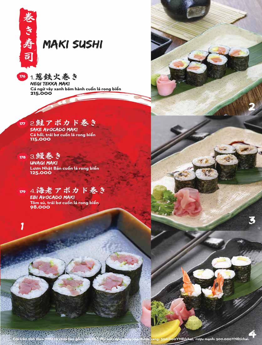 Menu Kisu Sushi – Trần Quốc Toản 31 