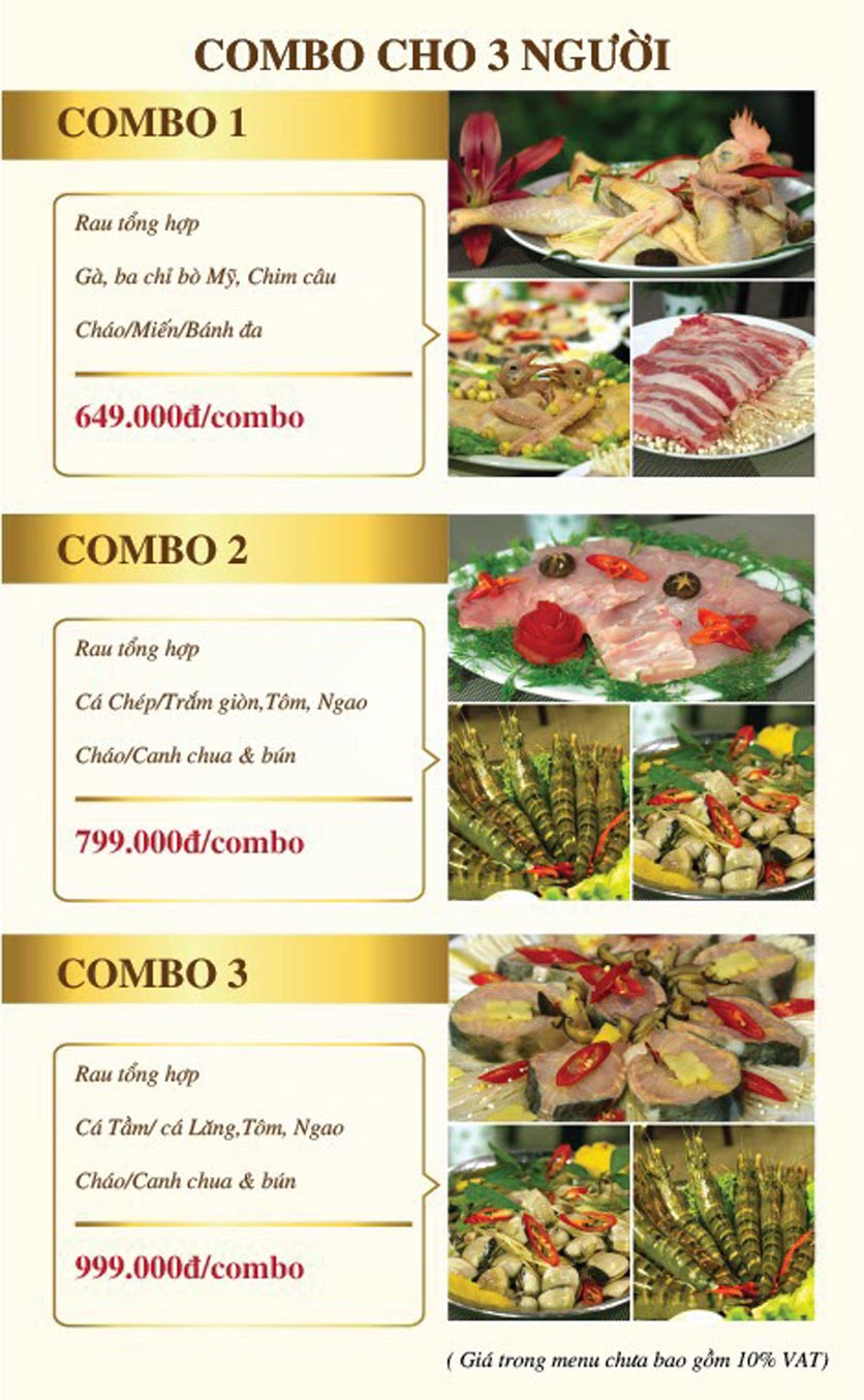 Menu Lẩu Hơi Cosmos - Giảng Võ 5 