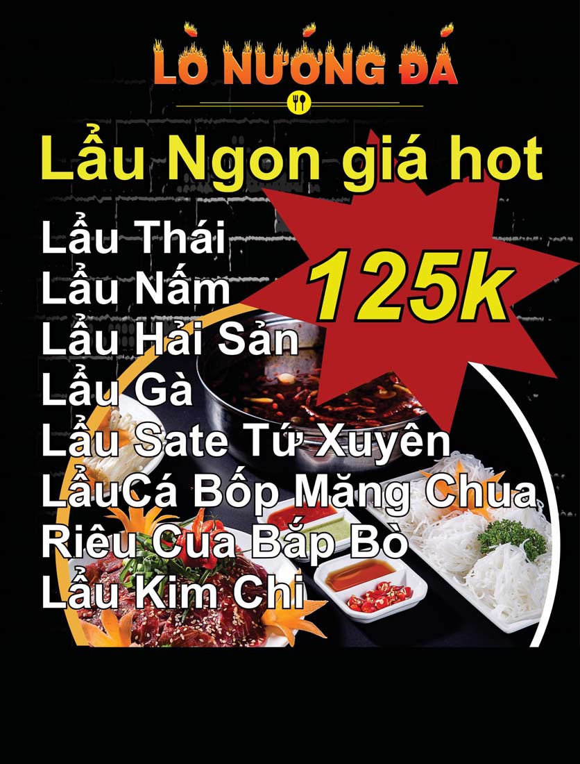 Menu Lò Nướng Đá - Cây Trâm 1