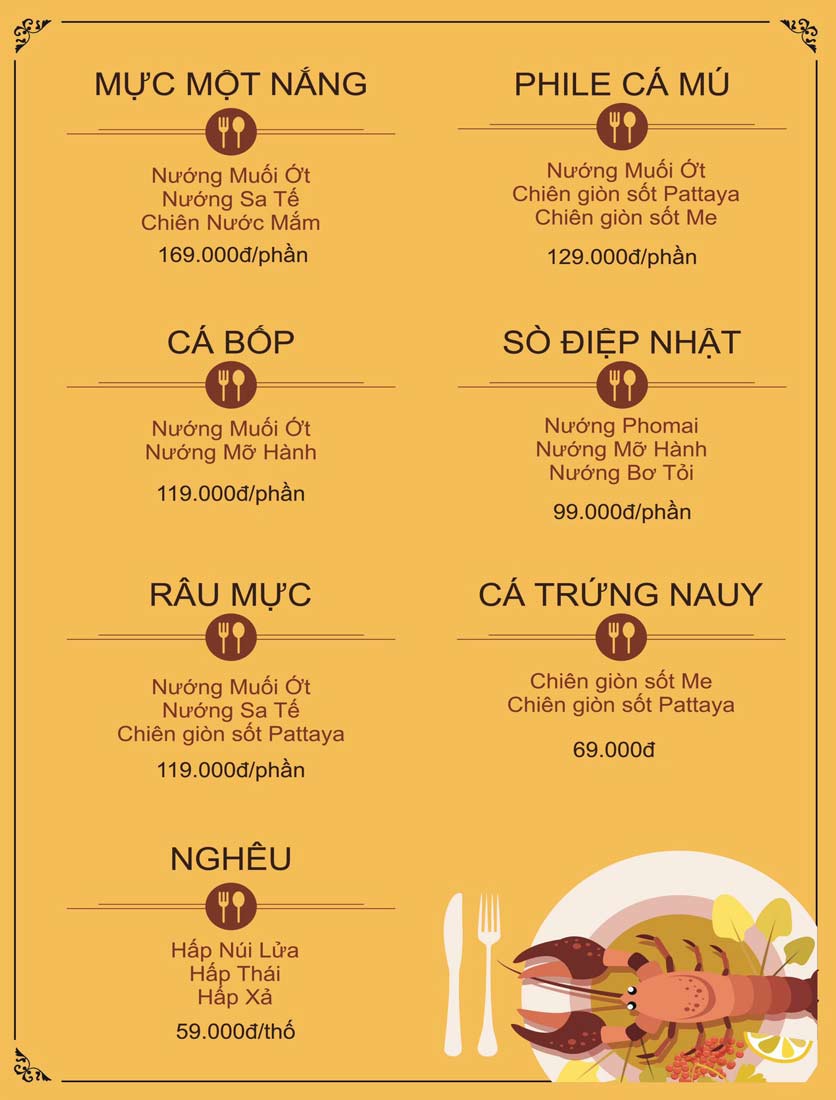 Menu Lò Nướng Đá - Cây Trâm 4
