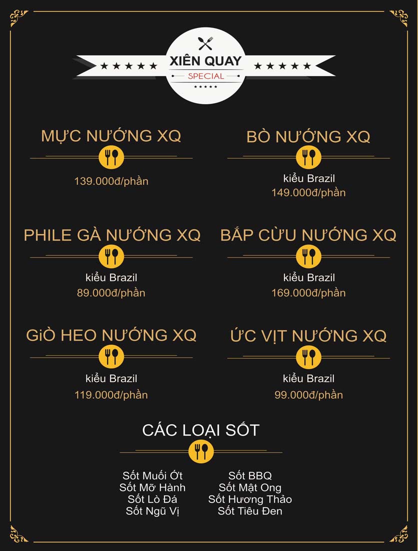 Menu Lò Nướng Đá - Cây Trâm 8