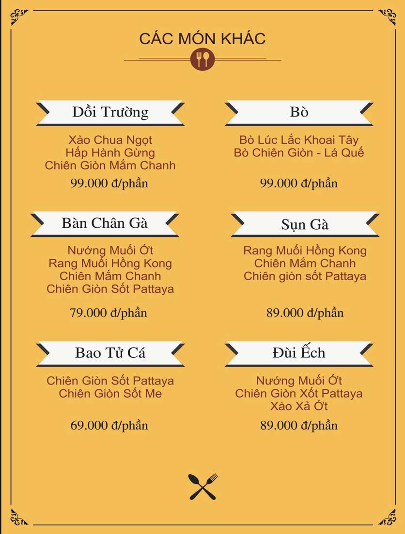 Menu Lò Nướng Đá - Cây Trâm 9