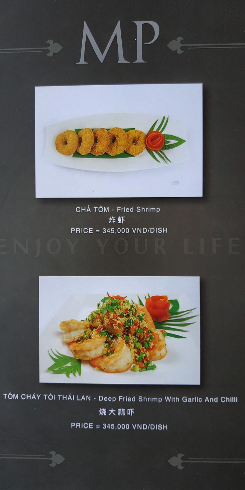 Menu MP Thai Seafood Restaurant - Phạm Văn Đồng 8