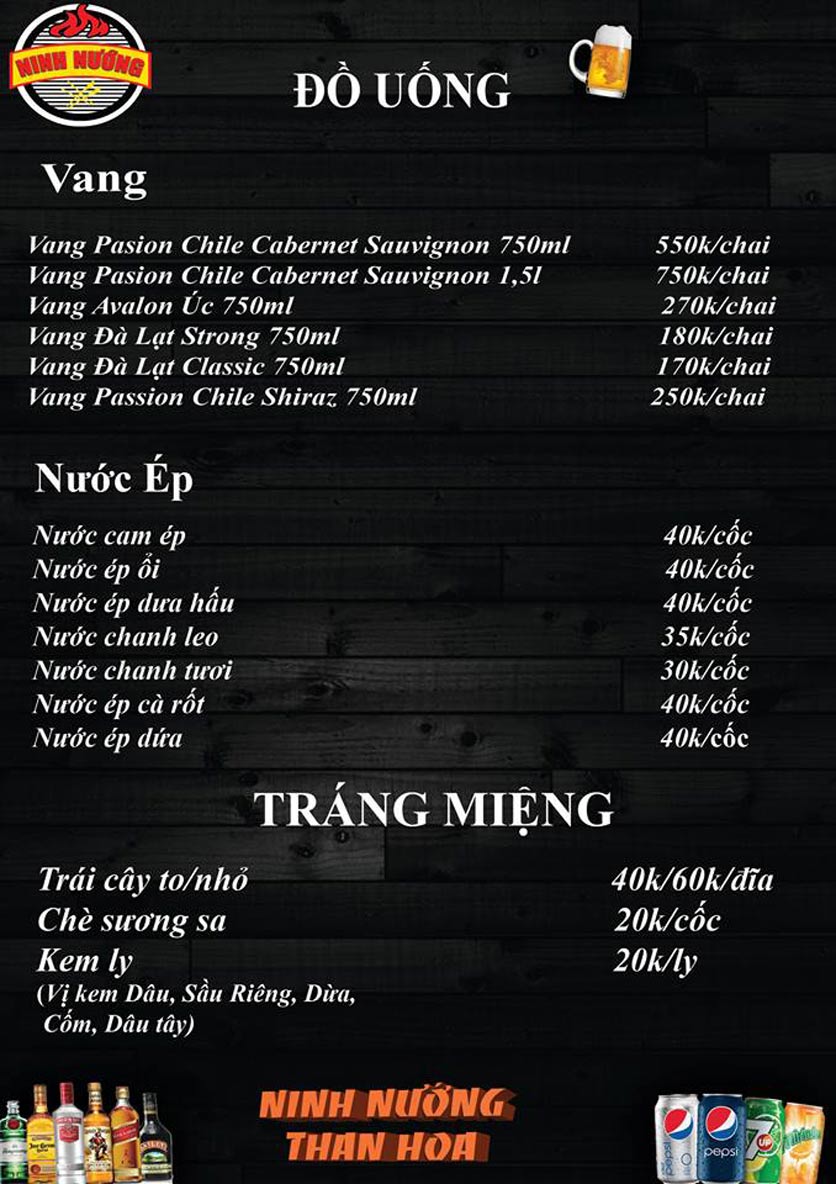 Menu Ninh Nướng Than Hoa - Hà Đông 10 