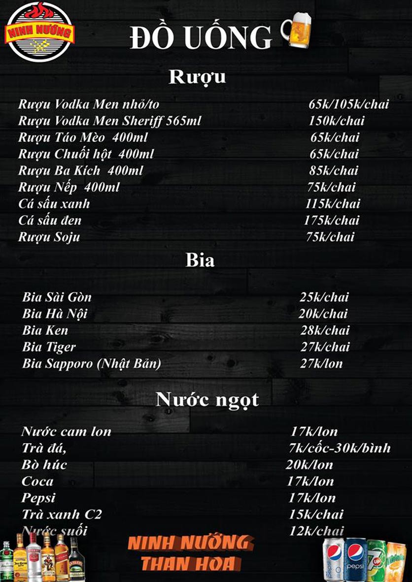 Menu Ninh Nướng Than Hoa - Hà Đông 11 