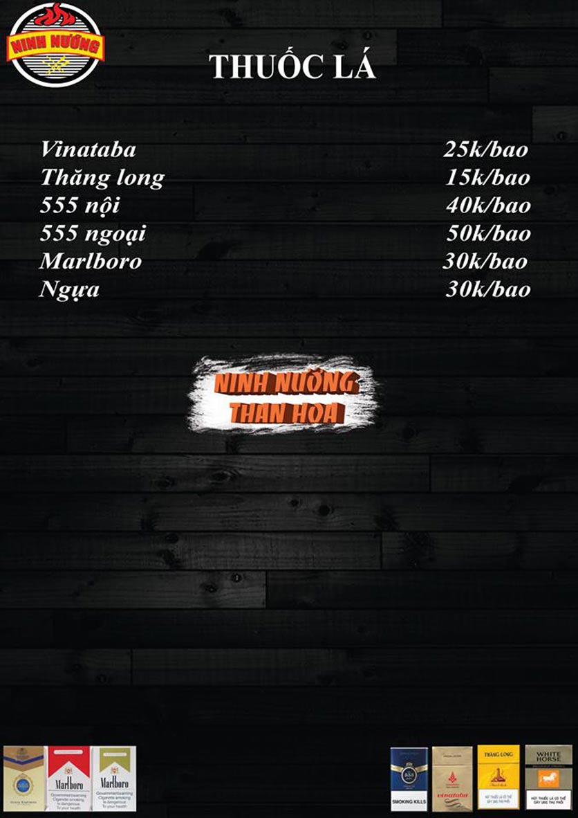 Menu Ninh Nướng Than Hoa - Hà Đông 12 
