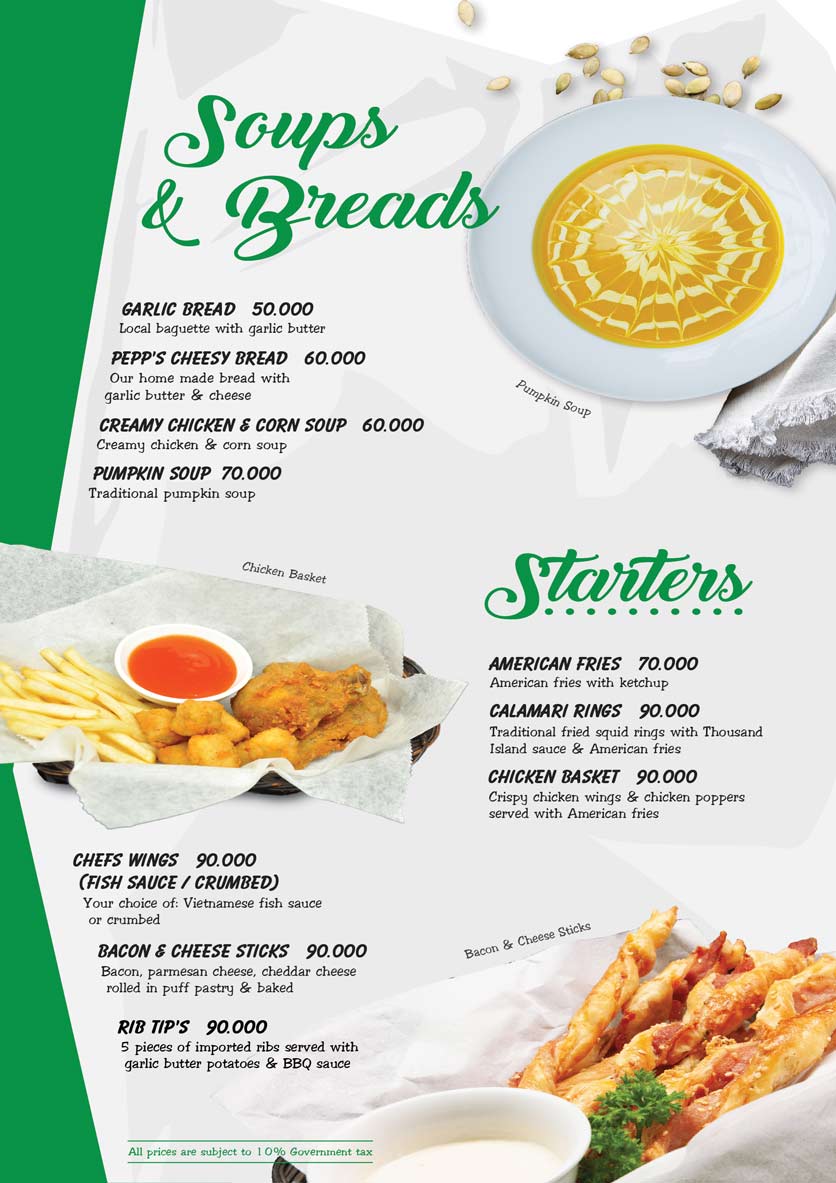 Menu Pepperonis - Trần Đăng Ninh 23 