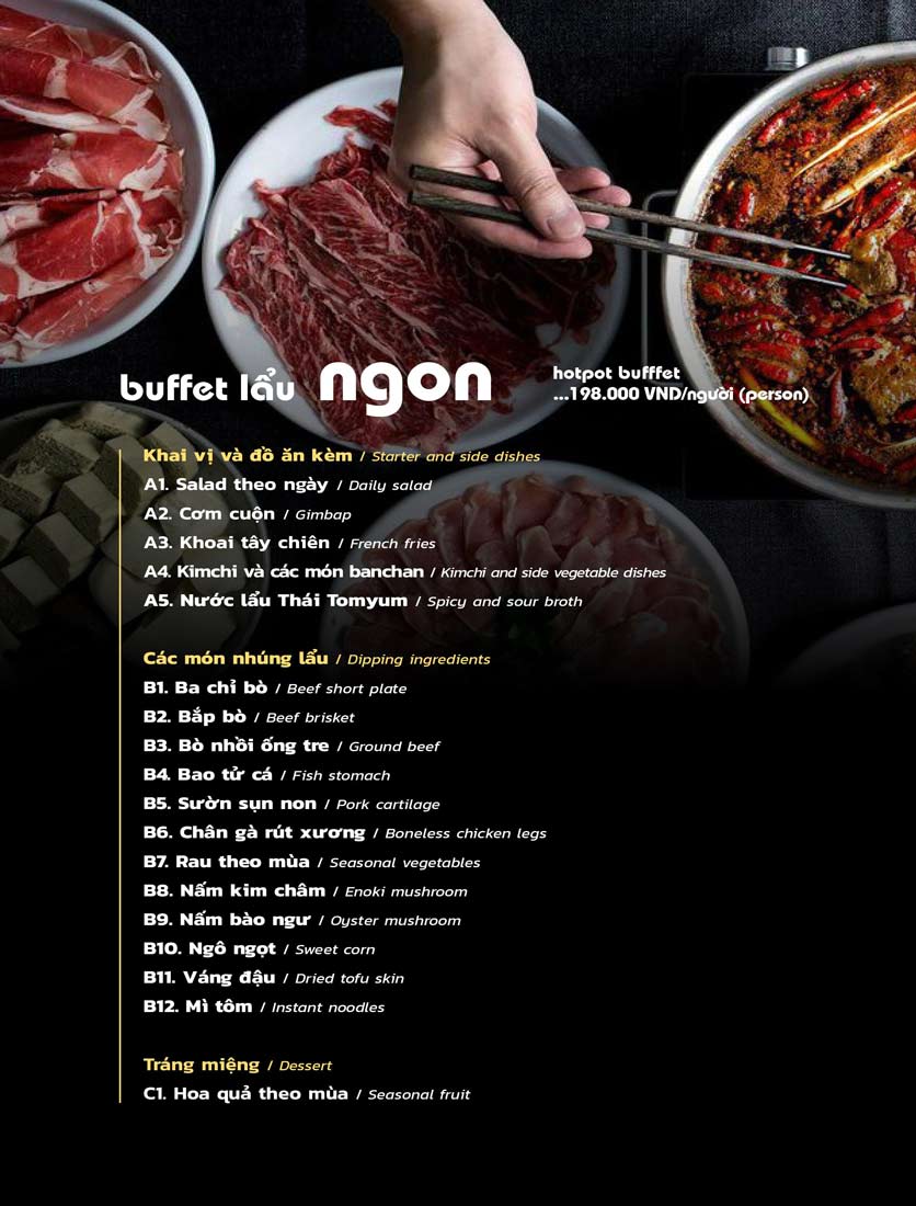 Menu PPs BBQ & Hotpot - Nguyễn Huy Tưởng 1