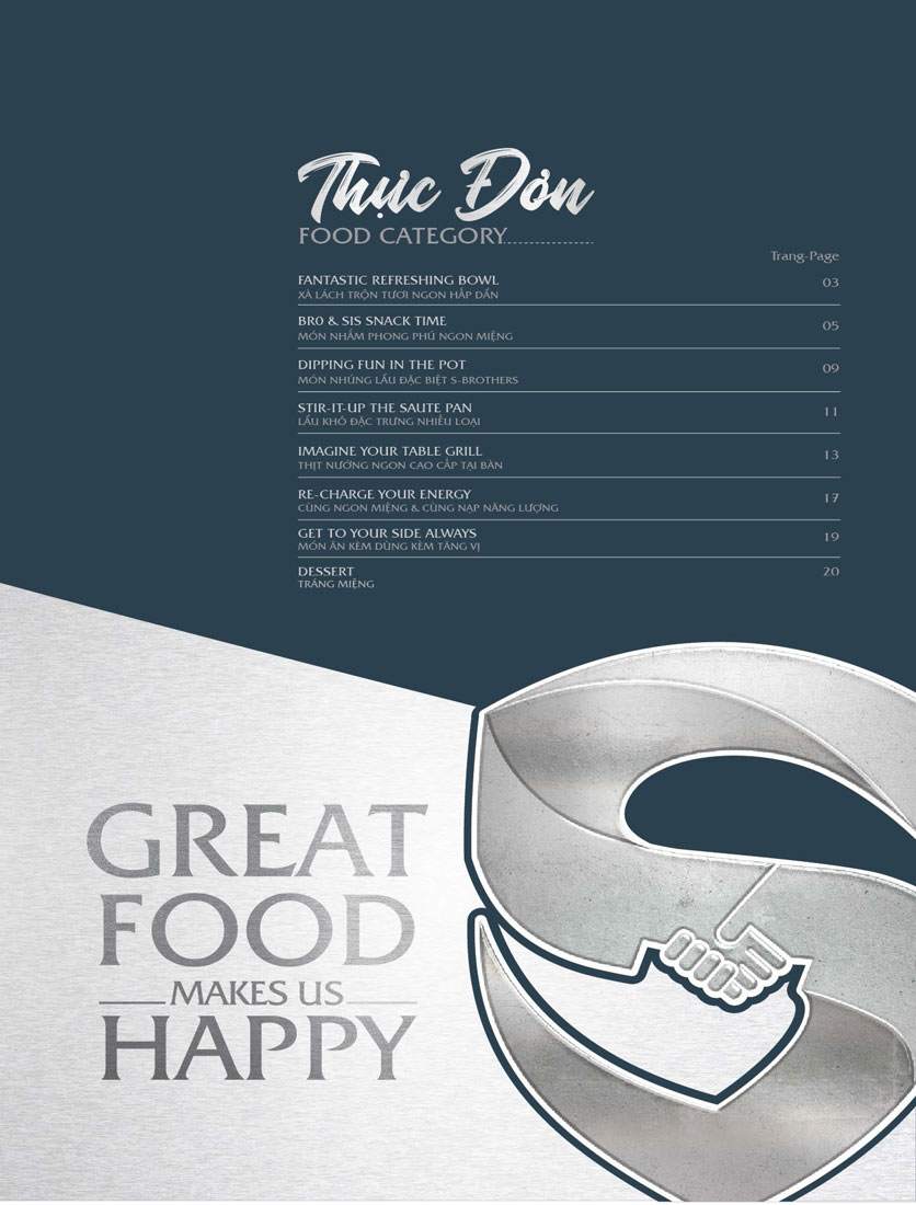 Menu S.Brothers - Nguyễn Bỉnh Khiêm 1
