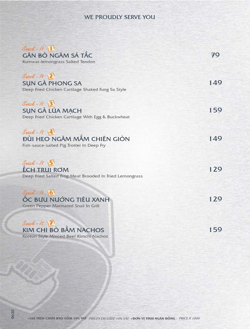 Menu S.Brothers - Nguyễn Bỉnh Khiêm 6