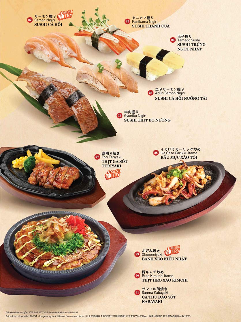Menu Sushi Kei – Lotte Center 3