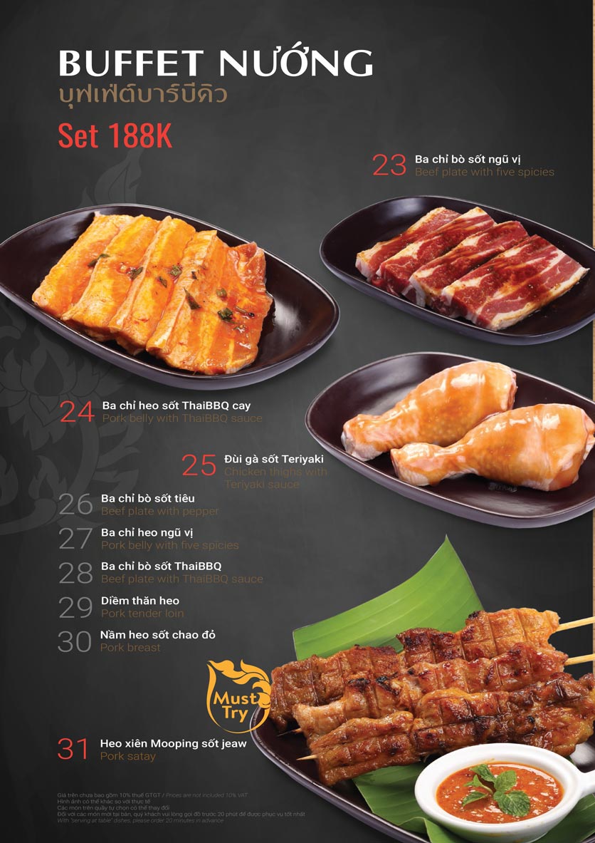 Menu Thái BBQ - Mipec Long Biên  10 