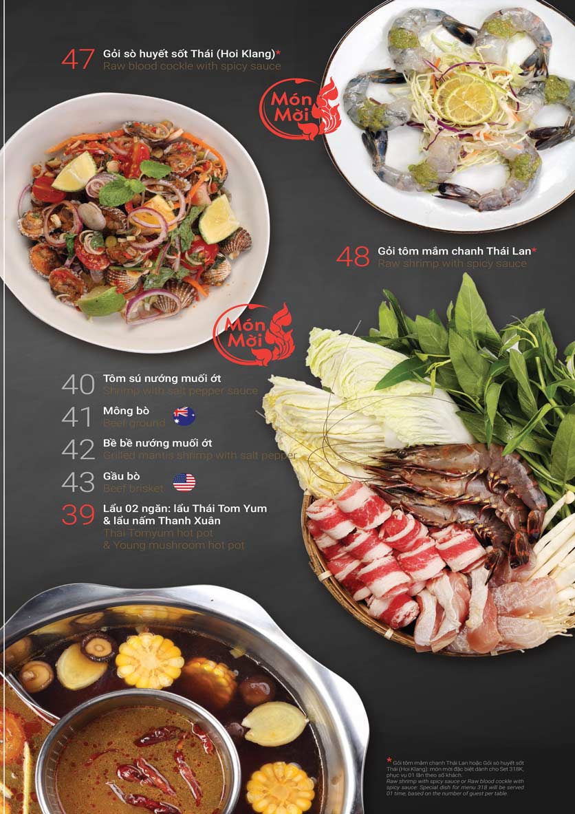 Menu Thái BBQ - Hà Nội Center Point  15 