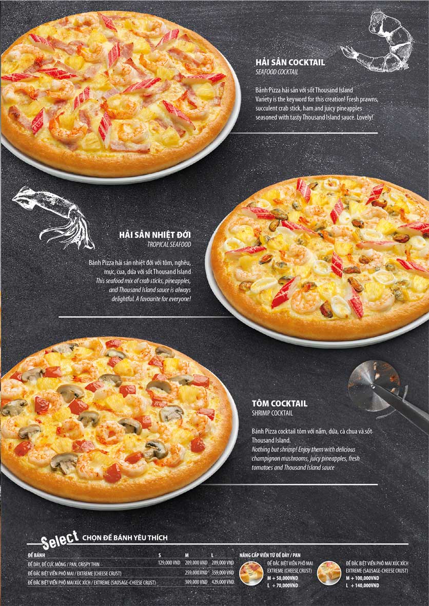 Menu The Pizza Company – Aeon Mall Long Biên 20 