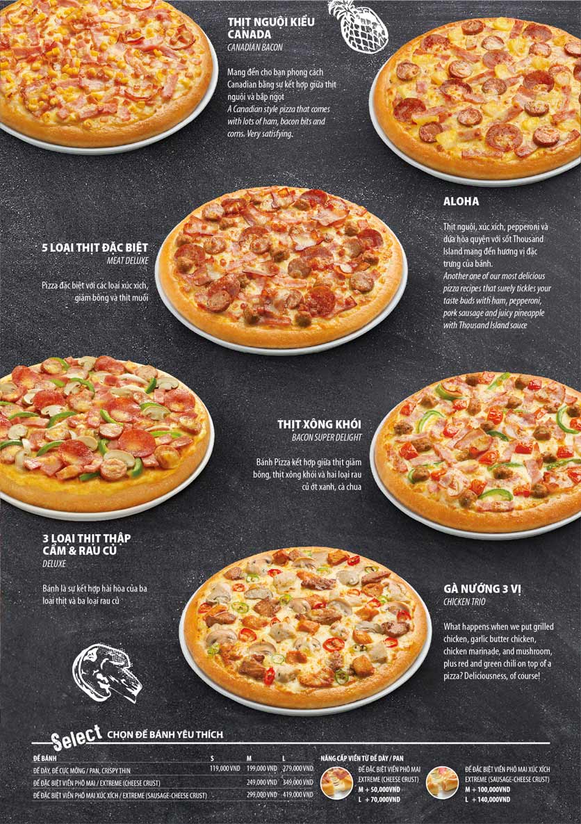 Menu The Pizza Company – Aeon Mall Long Biên 22 