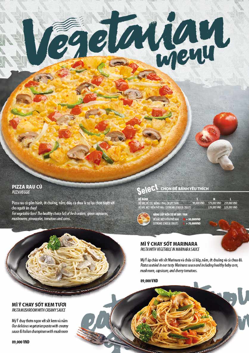 Menu The Pizza Company – Aeon Mall Long Biên 29 