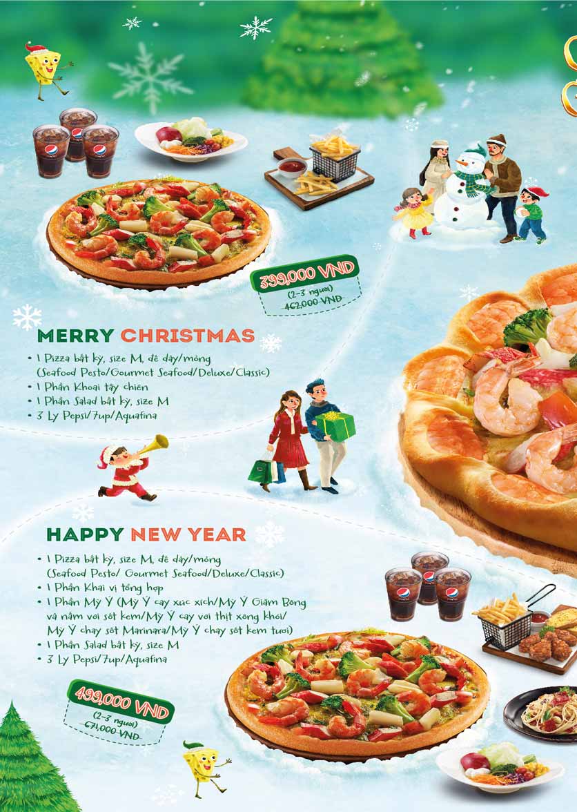 Menu The Pizza Company – Aeon Mall Long Biên 3 