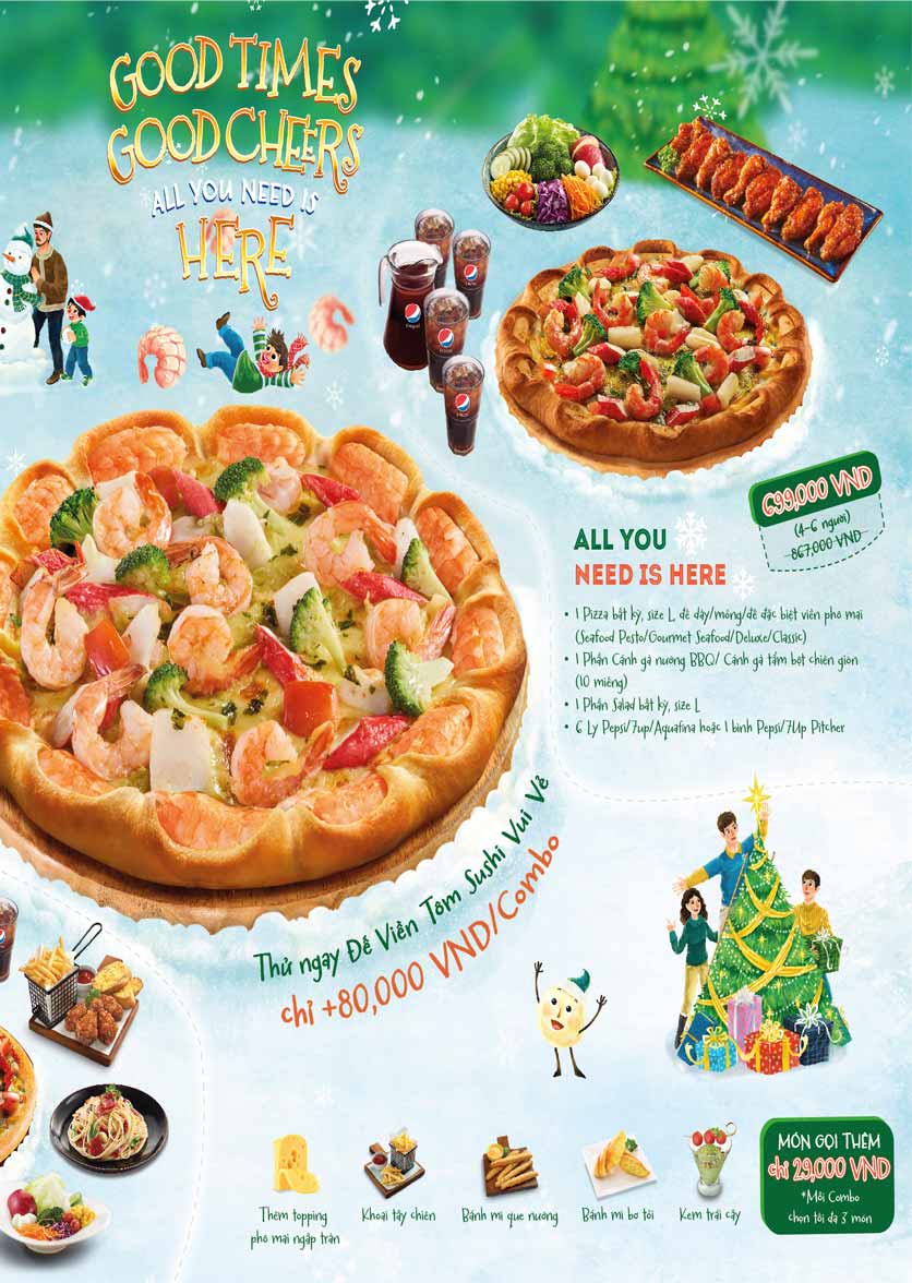 Menu The Pizza Company – Aeon Mall Long Biên 4 