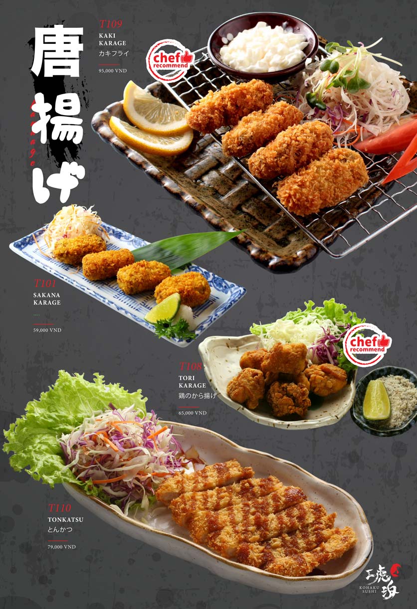 Menu Kohaku Sushi - Vincom Lê Thánh Tôn 27 