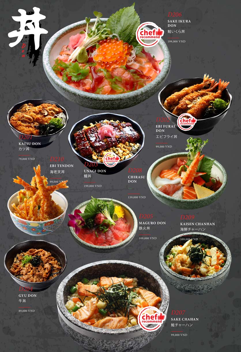 Menu Kohaku Sushi - Vincom Lê Thánh Tôn 28 