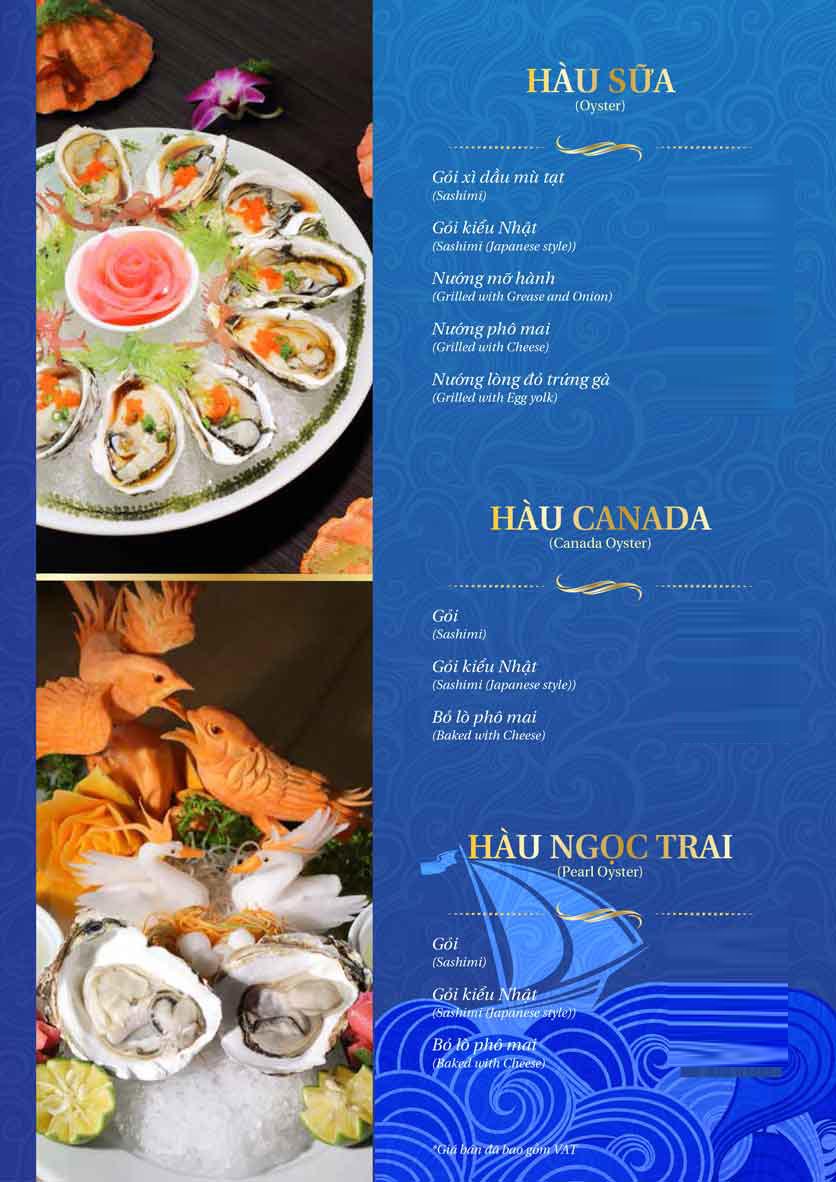 Menu Thế Giới Hải Sản – Pasteur 13 