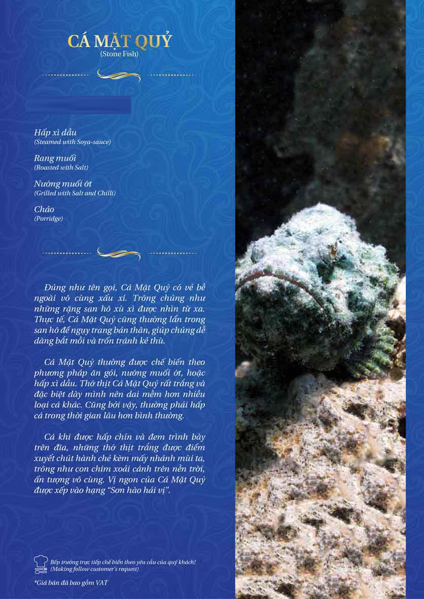 Menu Thế Giới Hải Sản – Pasteur 28 