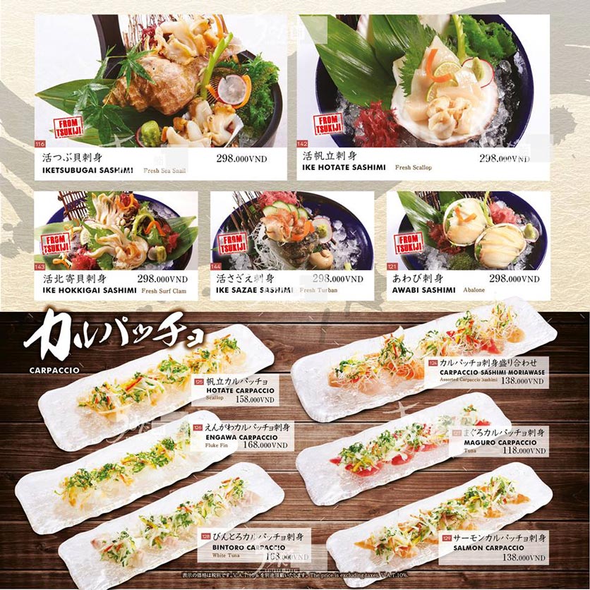 Menu Chiyoda Sushi - Bến Thành 10 