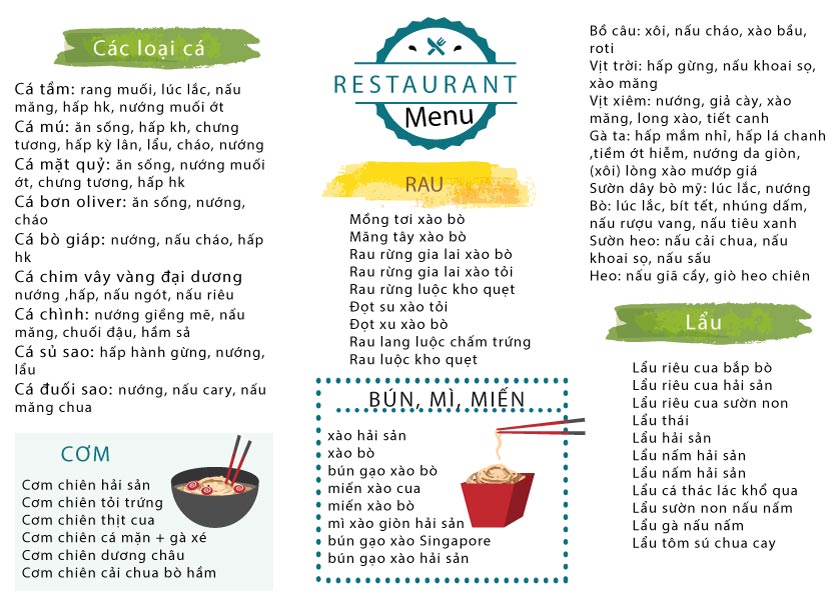 Menu Food House Restaurant - Phan Văn Trị  2 