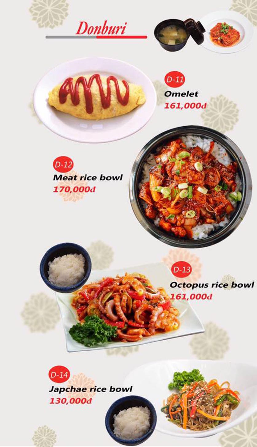 Menu Gosu Sushi - Quốc Hương 1 