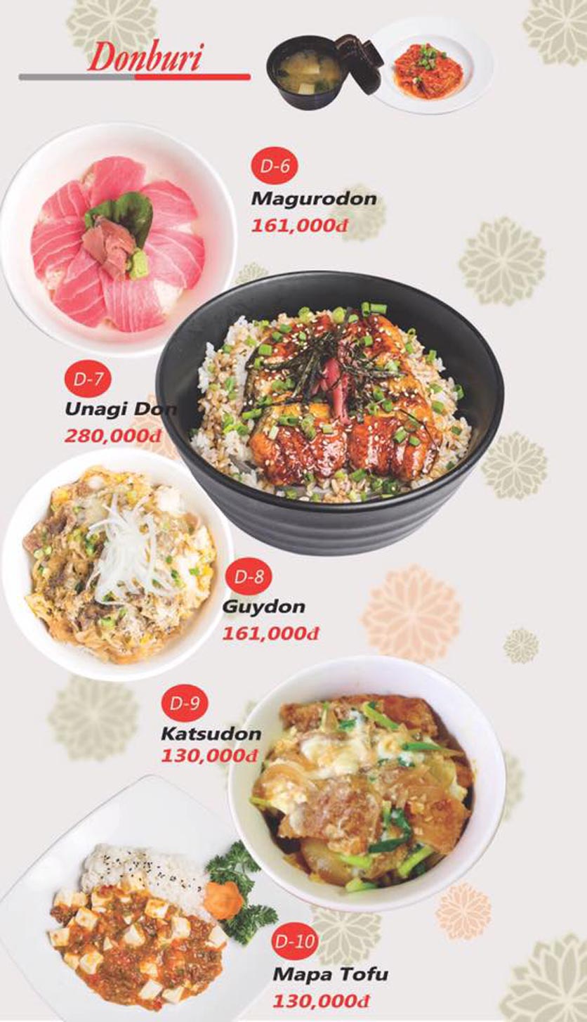 Menu Gosu Sushi - Quốc Hương 2 