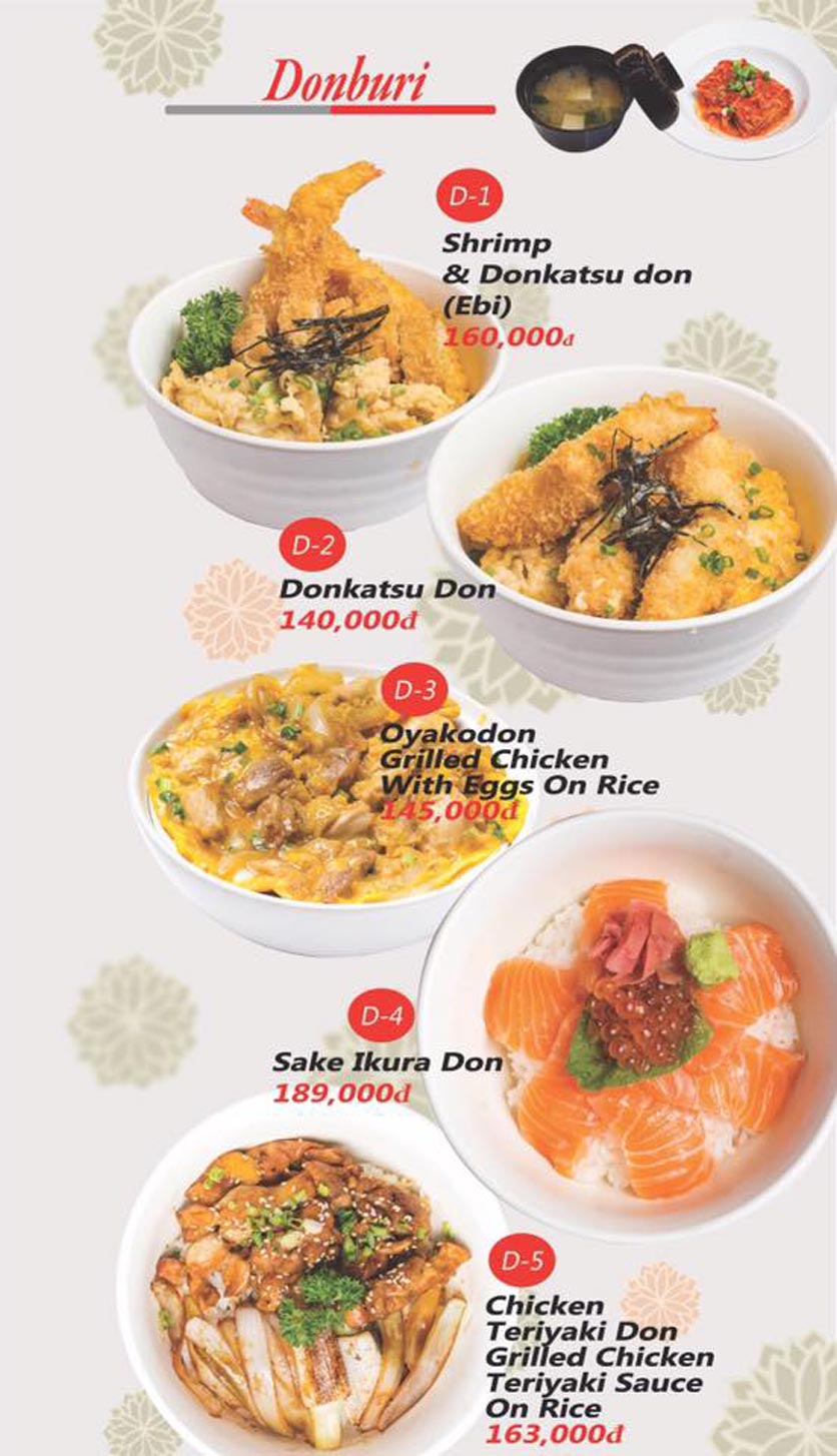 Menu Gosu Sushi - Quốc Hương 4 