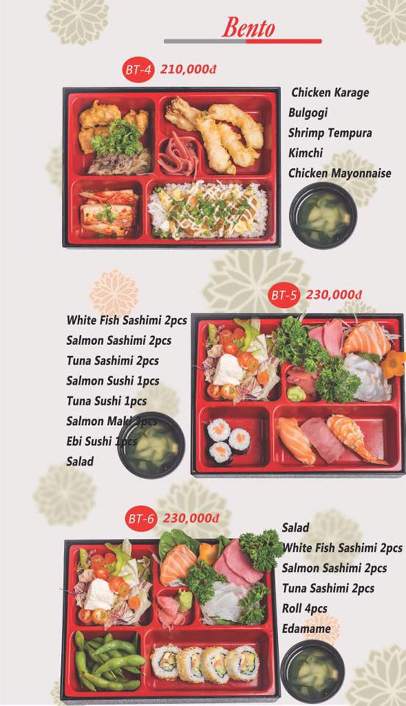 Menu Gosu Sushi - Quốc Hương 5 