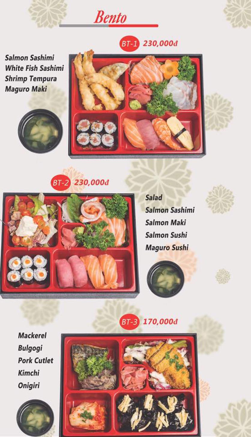 Menu Gosu Sushi - Quốc Hương 6 