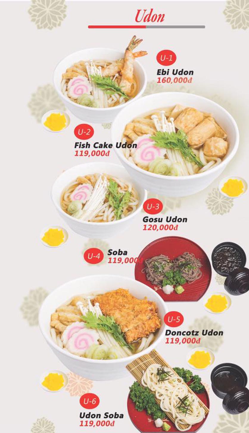 Menu Gosu Sushi - Quốc Hương 8 