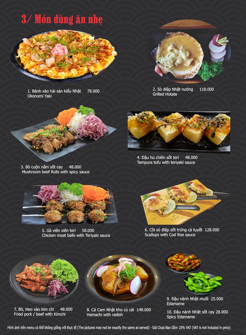 Menu Hanami Sushi YA – TTTM Cresent Mall 3