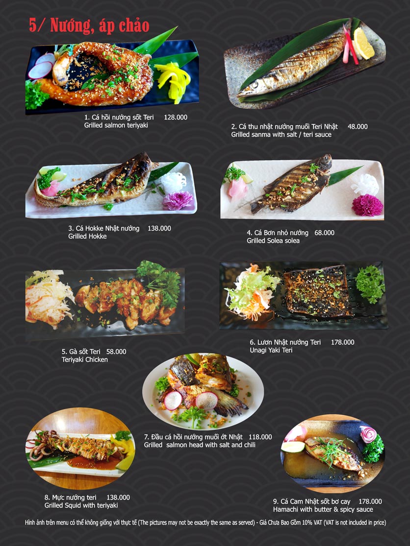 Menu Hanami Sushi YA – TTTM Cresent Mall 6