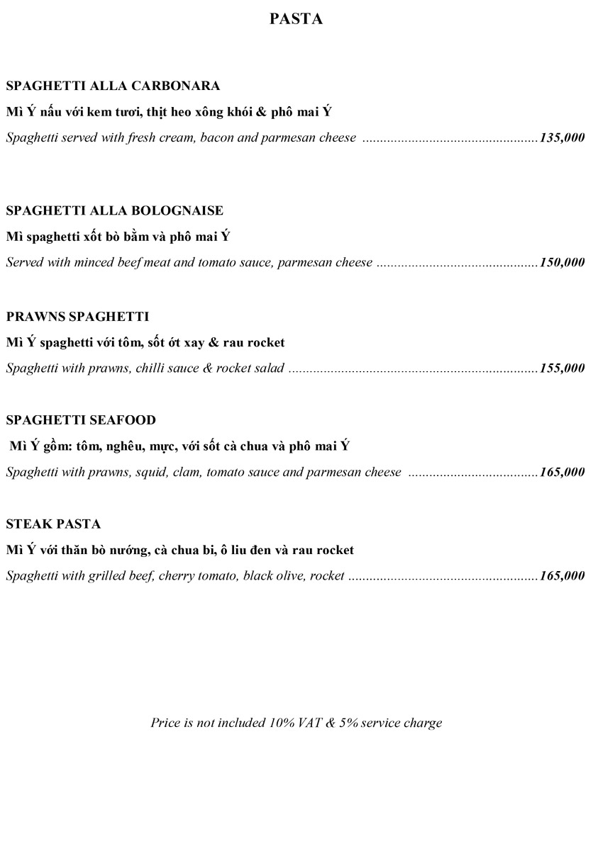 Menu HIDEAWAY RESTAURANT & BAR 3