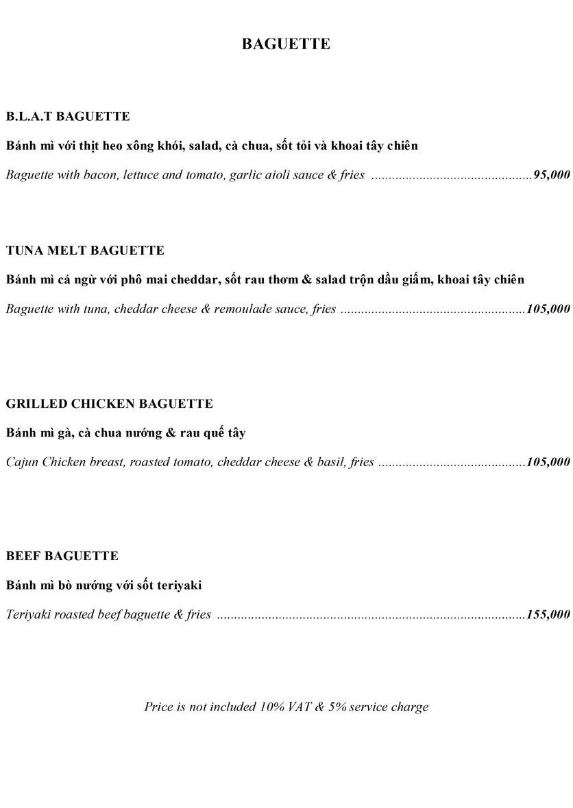 Menu HIDEAWAY RESTAURANT & BAR 4