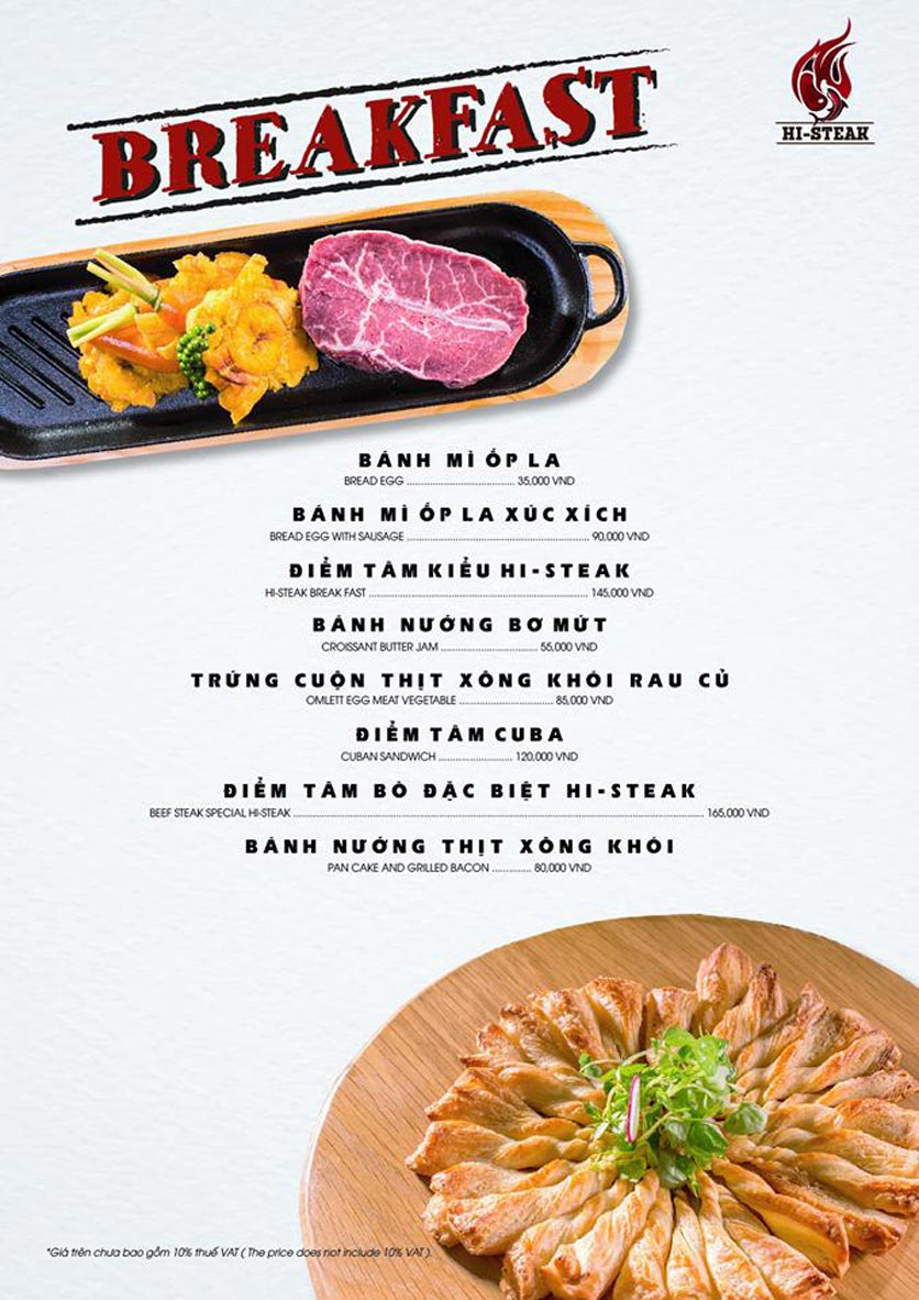 Menu Hi-Steak - Lê Văn Hưu 2