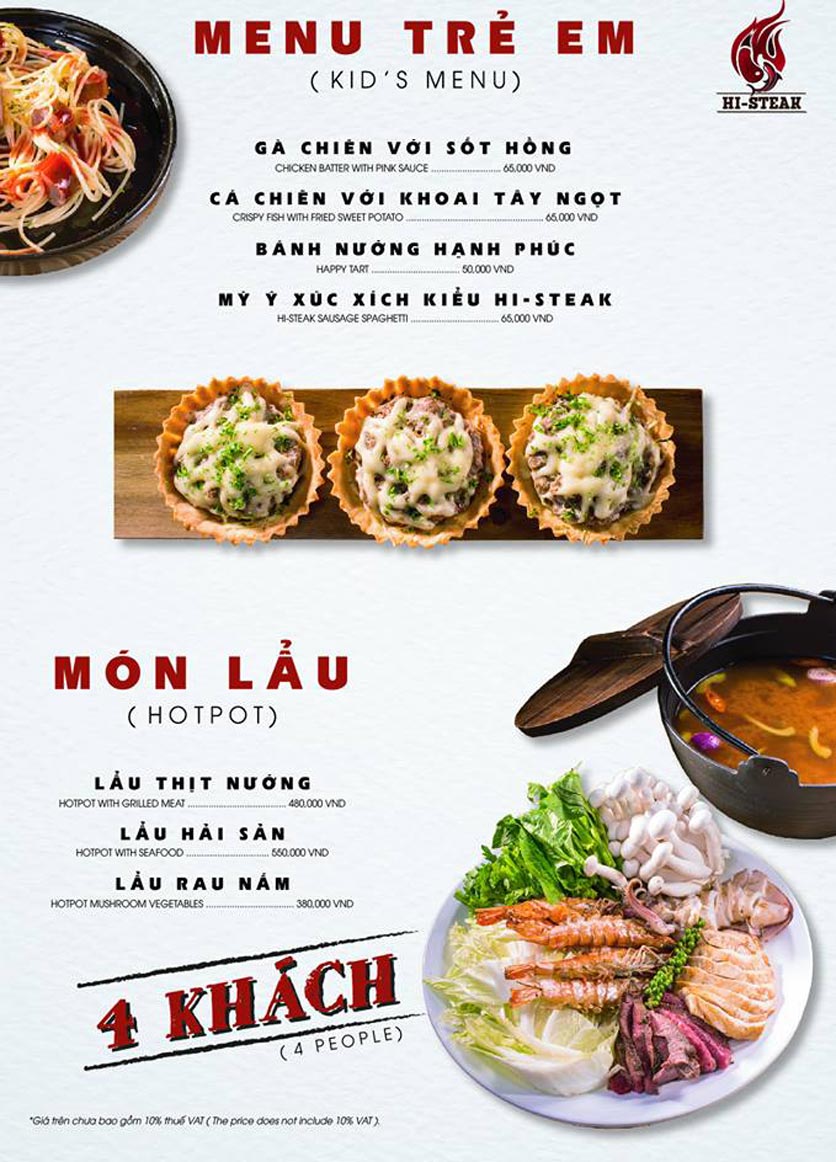 Menu Hi-Steak - Lê Văn Hưu 5